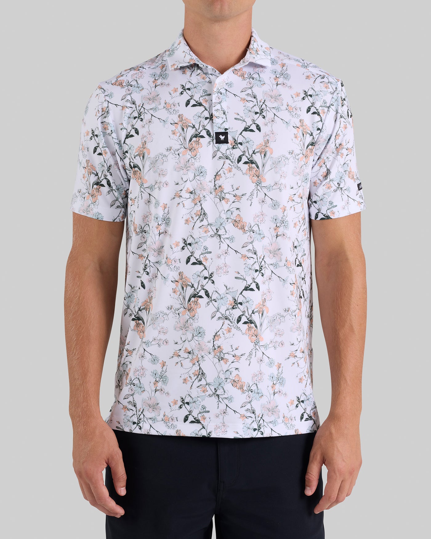Bad Birdie Wild One polo in Frosty Petal