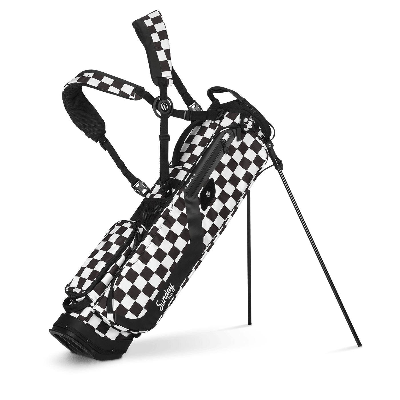 El Camino Stand Bag in Black / White Checker